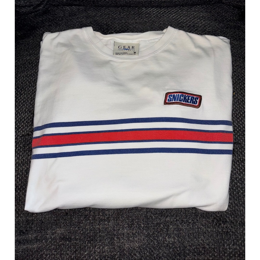 Vintage 90s Snickers GEAR FOR SPORTS Long Sleeve Shirt Size M